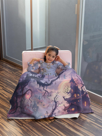 Halloween Pumpkin Blanket, Witchy Aesthetics, Spooky Season Blankets, Fall Blanket Cozy Pumpkin, Throw Blanket Witch by Harbor Island Decor