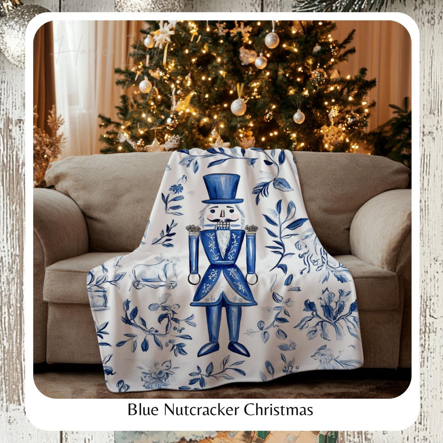 Nutcracker Ballet Cozy Throw Blanket, Festive Holiday Throw, Cozy Christmas Blanket, Christmas Blanket, Holiday Throw, HarborIslandDecor