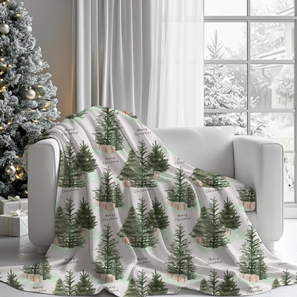 Personalized Christmas Blanket Velveteen or Sherpa Throw, Cozy Holiday Decor Gift, Winter Cover for Seasonal Comfort by HarborIslandDecor