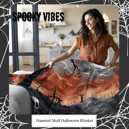 Dark Academia Decorative Blanket, Witchy Aesthetics, Spooky Cozy Blanket, Gothic Blanket, Halloween Home Decoration by Harbor Island Decor