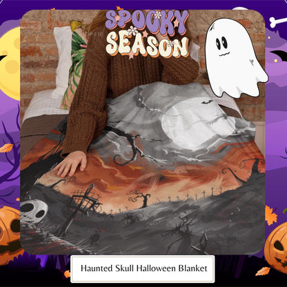 Dark Academia Decorative Blanket, Witchy Aesthetics, Spooky Cozy Blanket, Gothic Blanket, Halloween Home Decoration by Harbor Island Decor