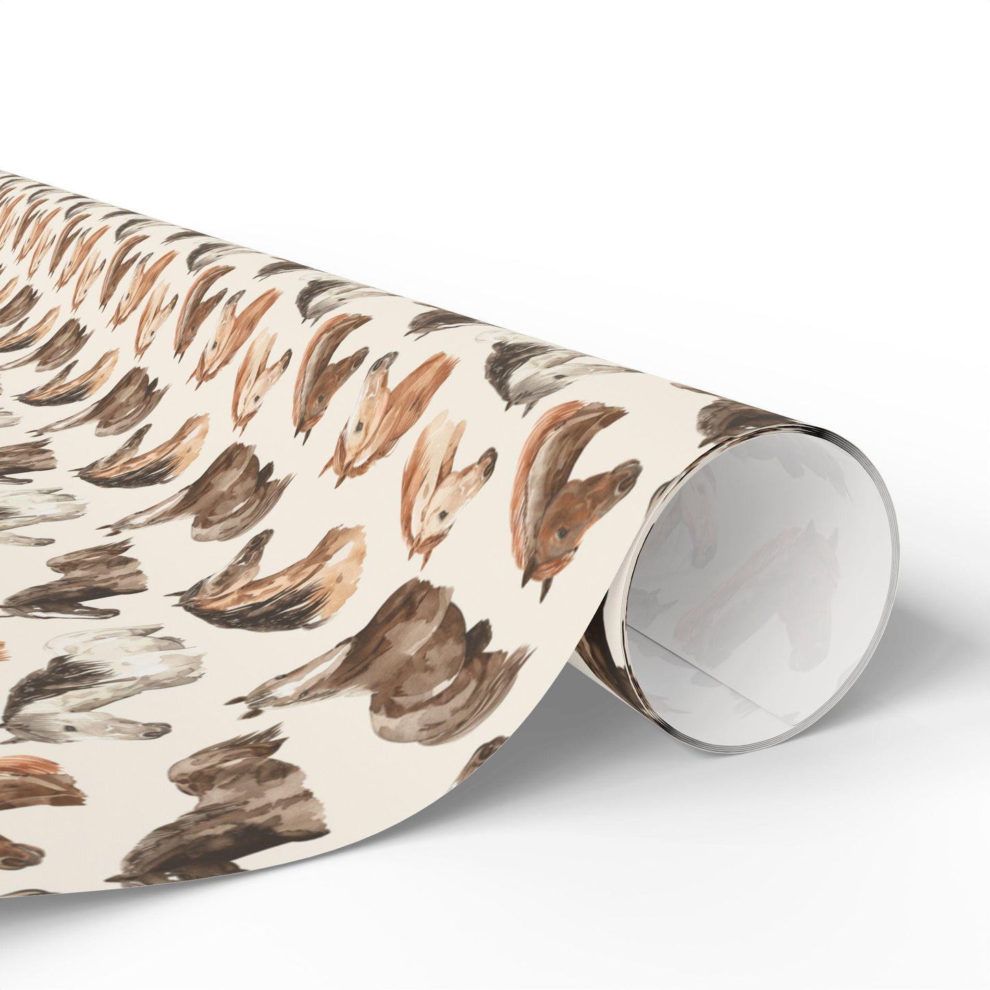 Cowgirl Horse Wrapping Paper, Christmas Equestrian Gift Wrap, Winter Riding Wrap, Holiday Present Paper, Horse Lover Festive Sheet