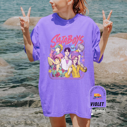 Saja Boys Boy Band Shirt, Comfort Colors® Kpop Demon Hunters Movie Shirt, Bootleg Retro Movie Shirt, Demon Hunters Merch Shirt