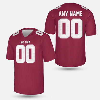 Custom Football Jersey – Desert Red & White Retro | Personalized American Game Day Jersey – Vintage Arizona Jersey – Unisex Adult Sizes