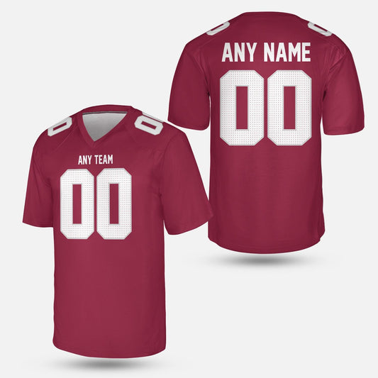 Custom Football Jersey – Desert Red & White Retro | Personalized American Game Day Jersey – Vintage Arizona Jersey – Unisex Adult Sizes