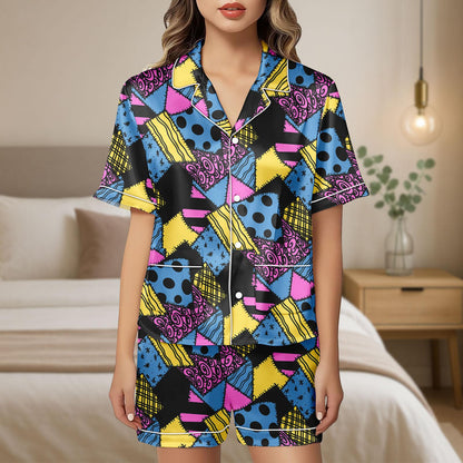 Sally Satin Pajamas Set, Nightmare Before Christmas Inspired Sleepwear, Halloween Cartoon Pjs, Satin Pajamas Set Gift