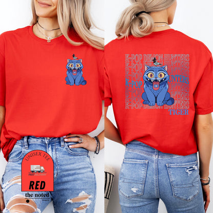 Kpop Demon Hunters Tiger Shirt, Kpop Movie Fan Gift Derpy the Tiger And Bird Demon Hunter Tiger Shirt, Hunters Tiger Fan, Animal Shirt