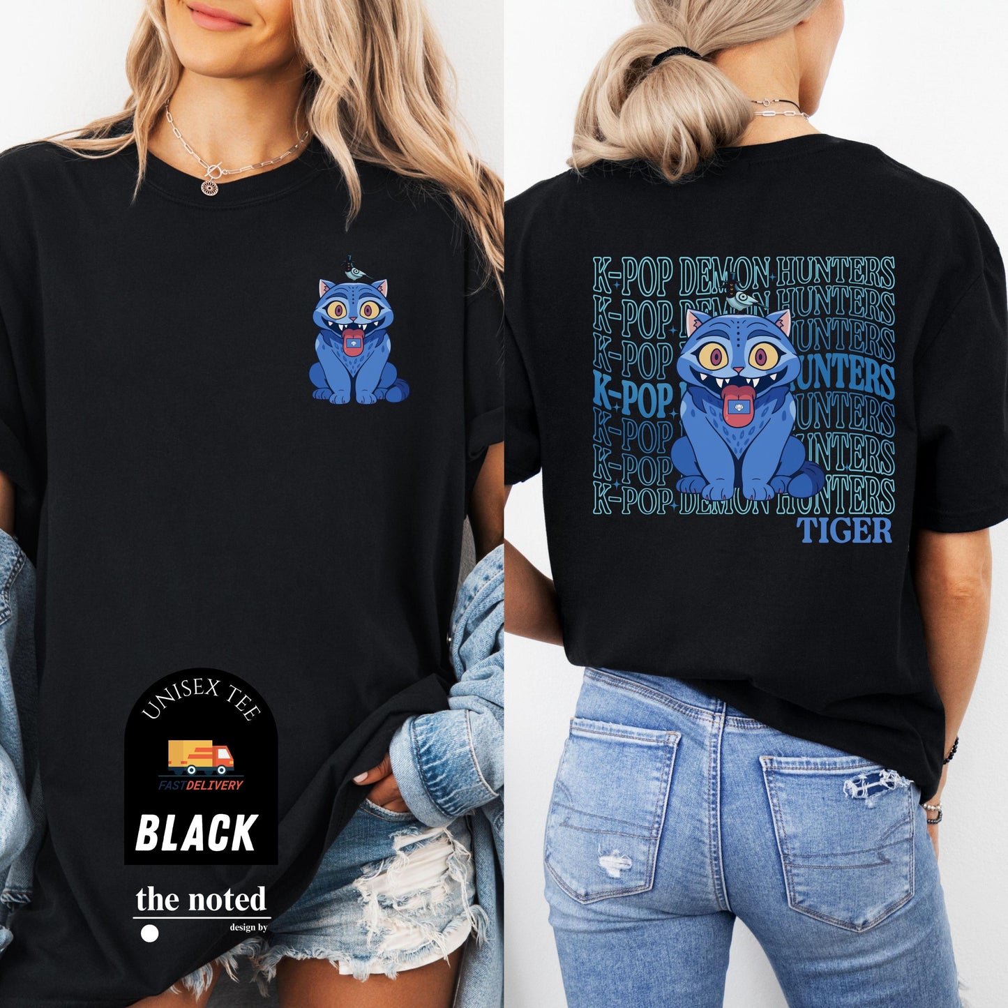 Kpop Demon Hunters Tiger Shirt, Kpop Movie Fan Gift Derpy the Tiger And Bird Demon Hunter Tiger Shirt, Hunters Tiger Fan, Animal Shirt