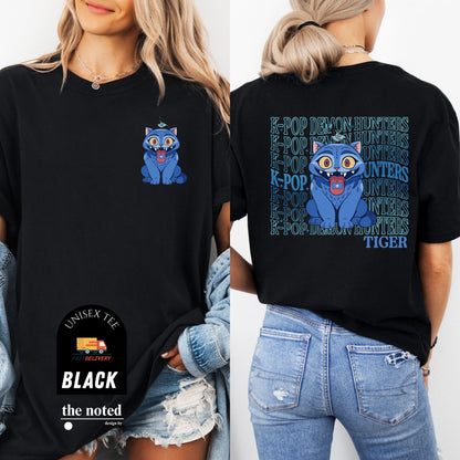 Kpop Demon Hunters Tiger Shirt, Kpop Movie Fan Gift Derpy the Tiger And Bird Demon Hunter Tiger Shirt, Hunters Tiger Fan, Animal Shirt