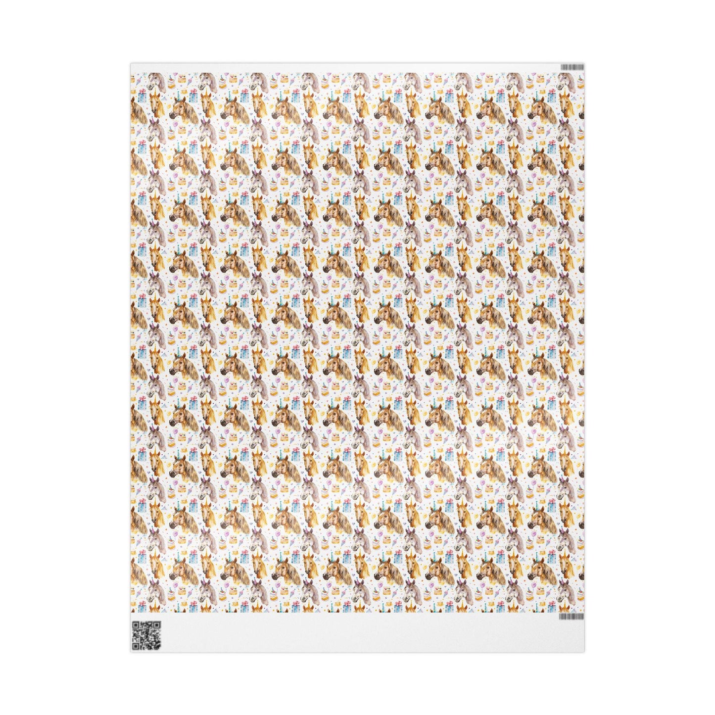 Horse Birthday Wrapping Paper, Gift Wrap for Horse Lover, Equestrian Birthday Present Wrap, Pony Themed Gift Paper