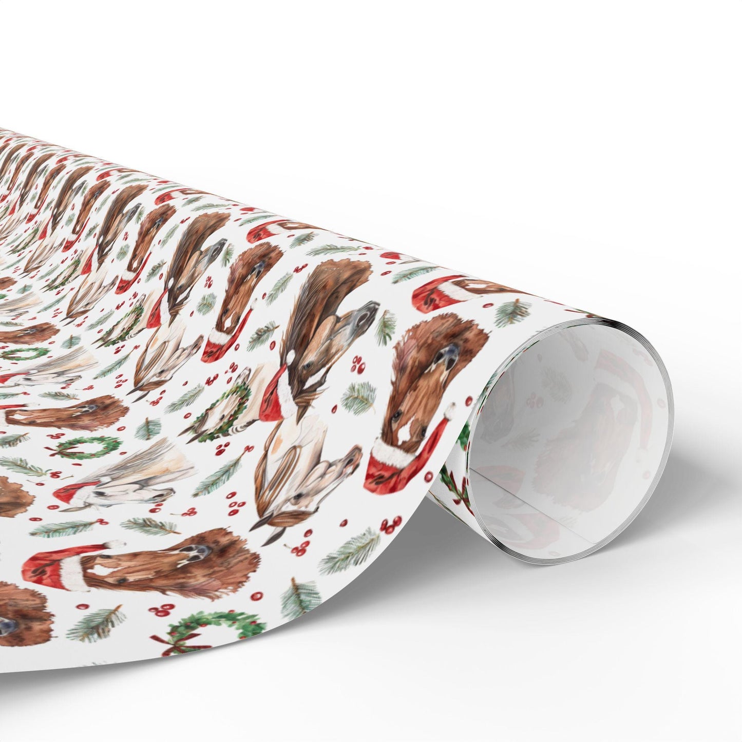 Cowgirl Christmas Wrap, Horse Winter Gift Paper, Equestrian Holiday Wrapping, Festive Rider Present Wrap, Horse Lover Xmas Sheet