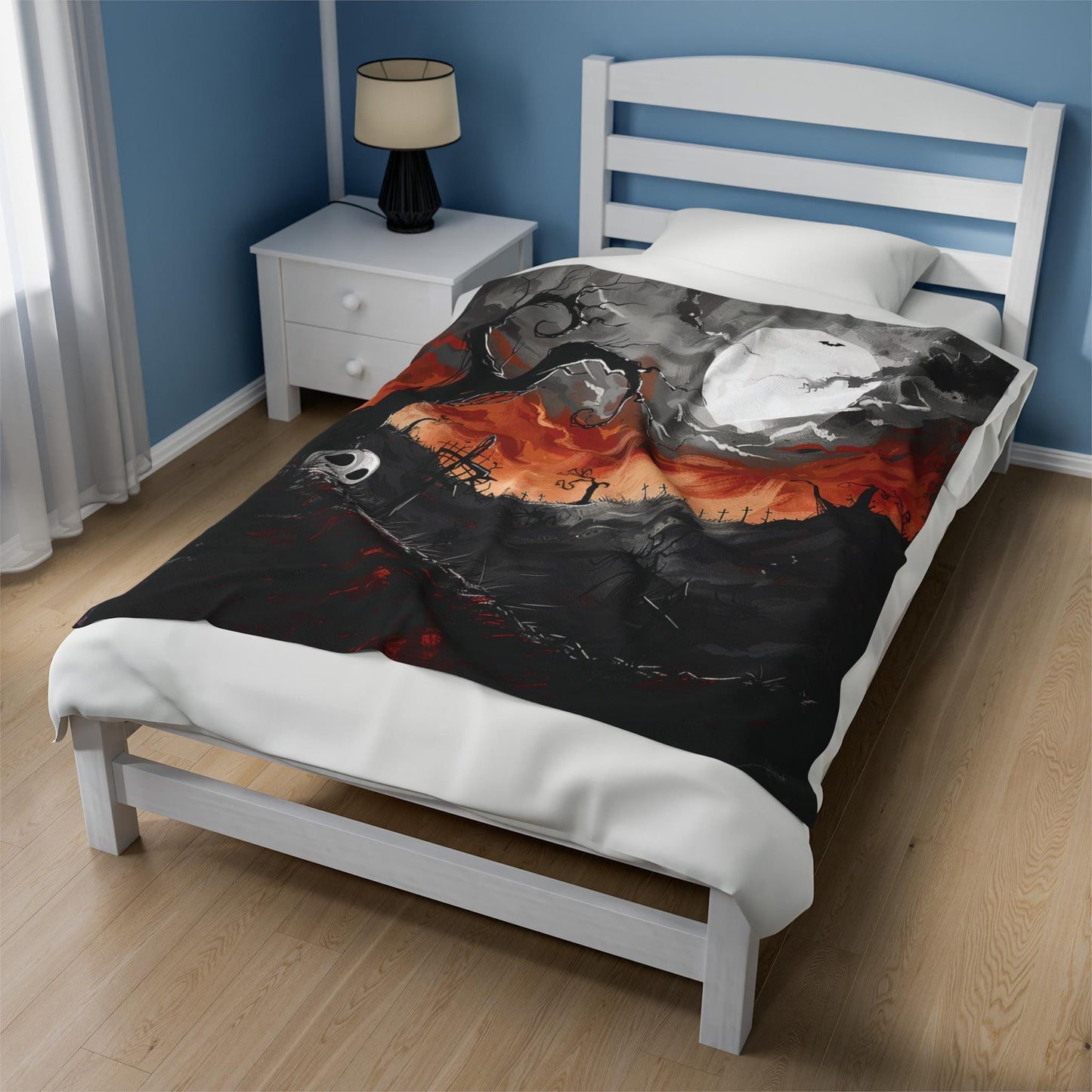 Dark Academia Decorative Blanket, Witchy Aesthetics, Spooky Cozy Blanket, Gothic Blanket, Halloween Home Decoration by HarborIslandDecor