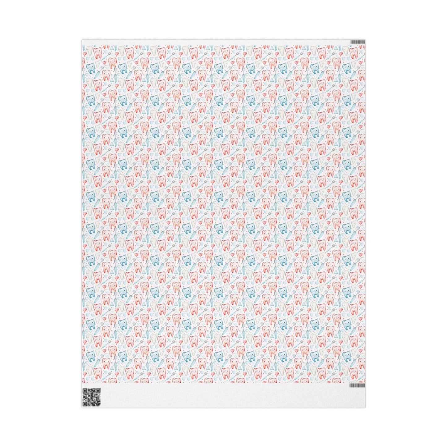 Professional Dentist Gift Wrap, Tooth Pattern Paper, Office Use Fun Gift Wrap for Dental Office Dentist and Hygienists