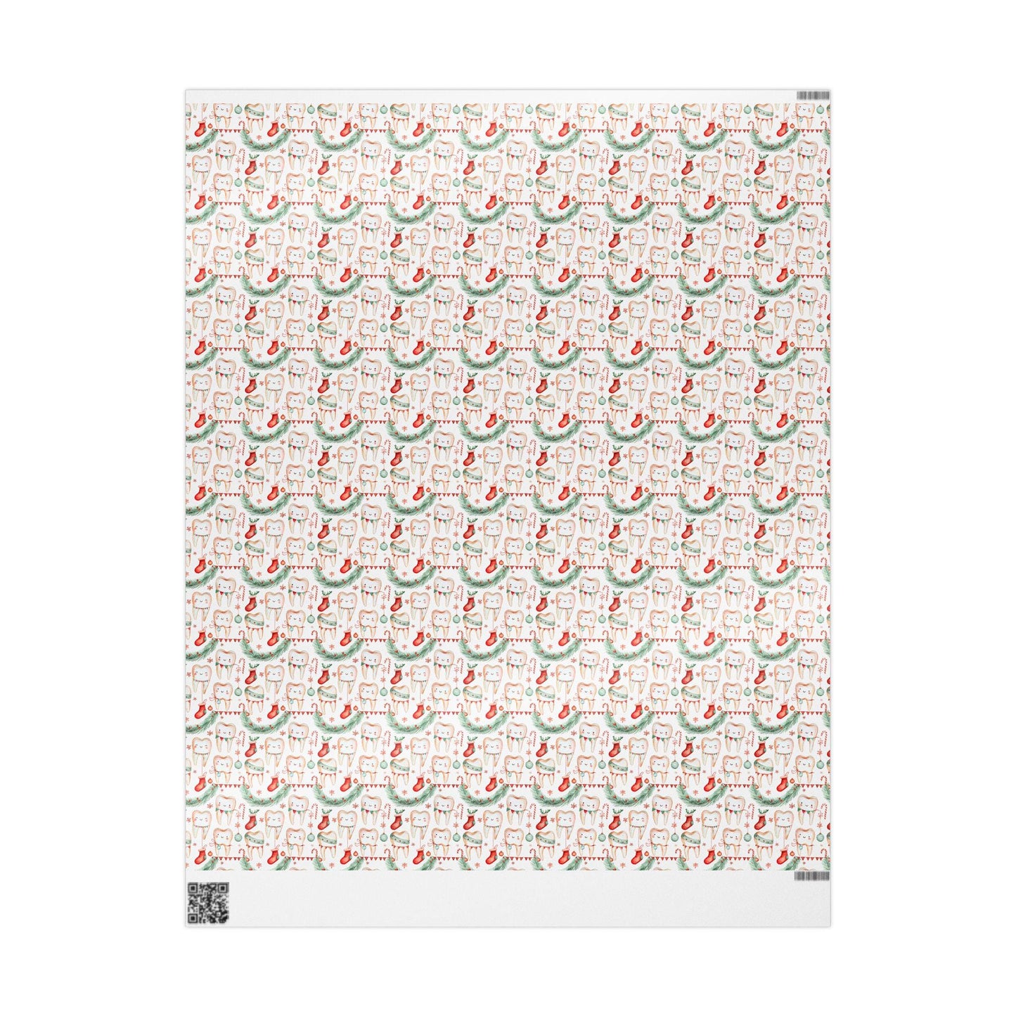 Wrapping Paper for Dentists, Modern Tooth Pattern, Office Gift Wrap Christmas Fun Gift Wrap for Dental Office Dentist and Hygienists