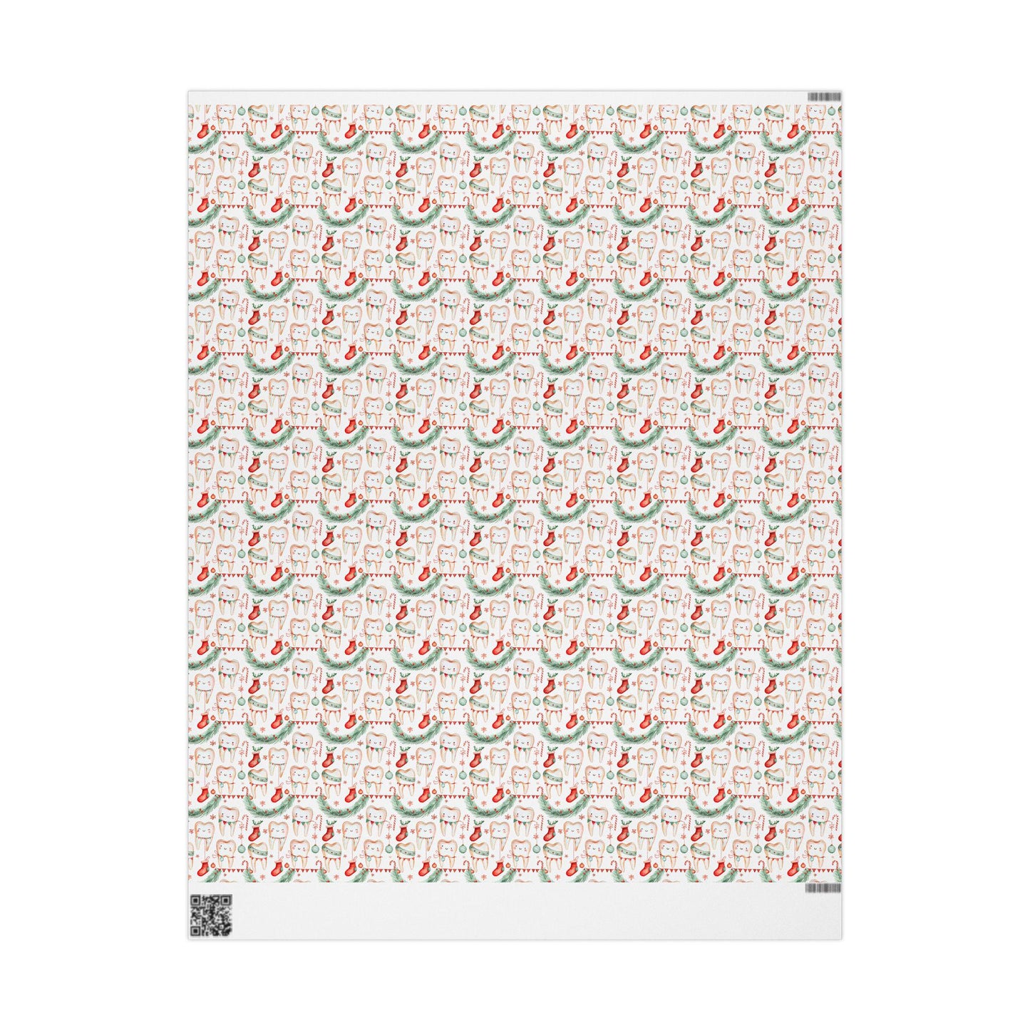 Wrapping Paper for Dentists, Modern Tooth Pattern, Office Gift Wrap Christmas Fun Gift Wrap for Dental Office Dentist and Hygienists