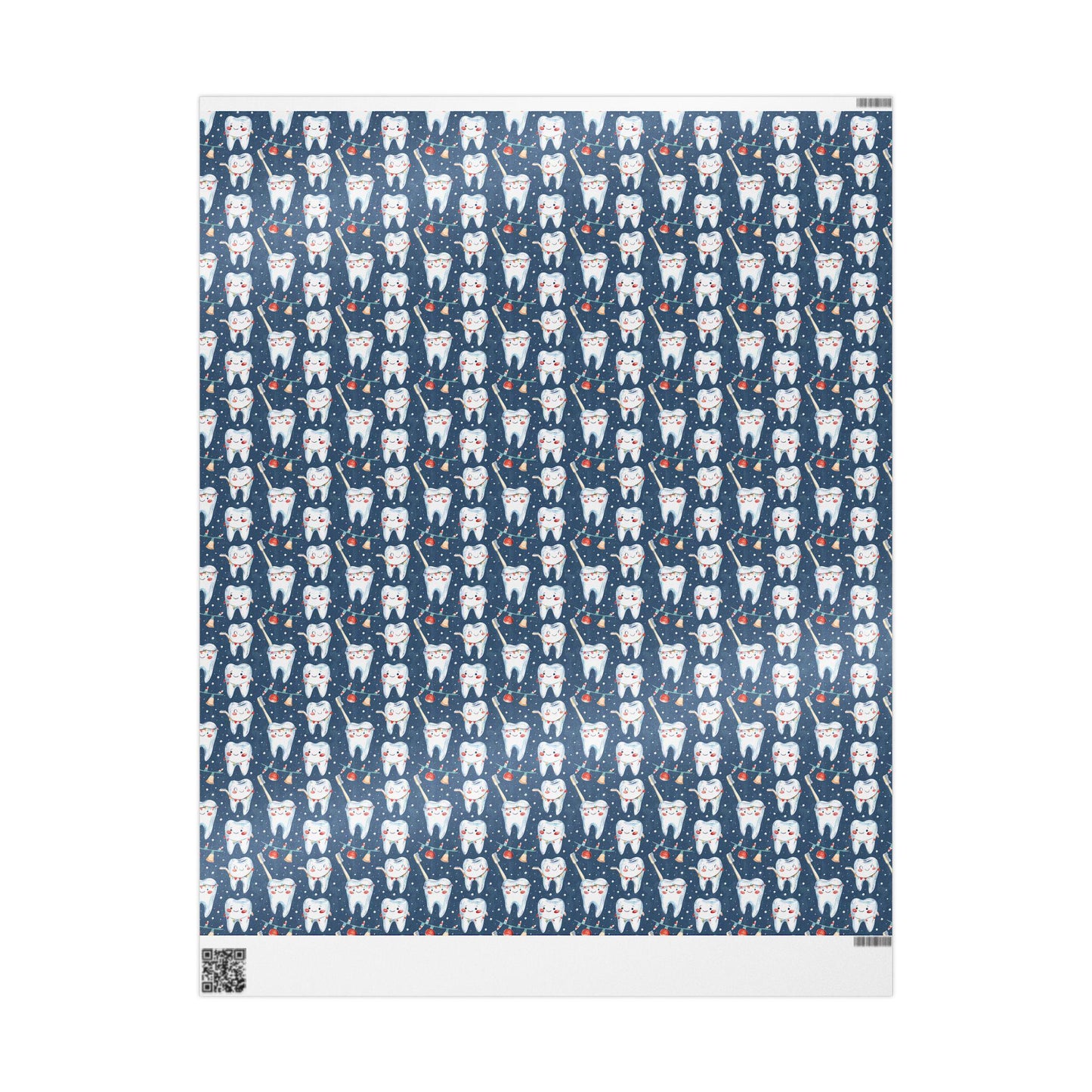 Orthodontist Wrapping Paper, Dentist Gift Wrap, Modern Tooth Design Holiday Fun Gift Wrap for Dental Office Dentist and Hygienists