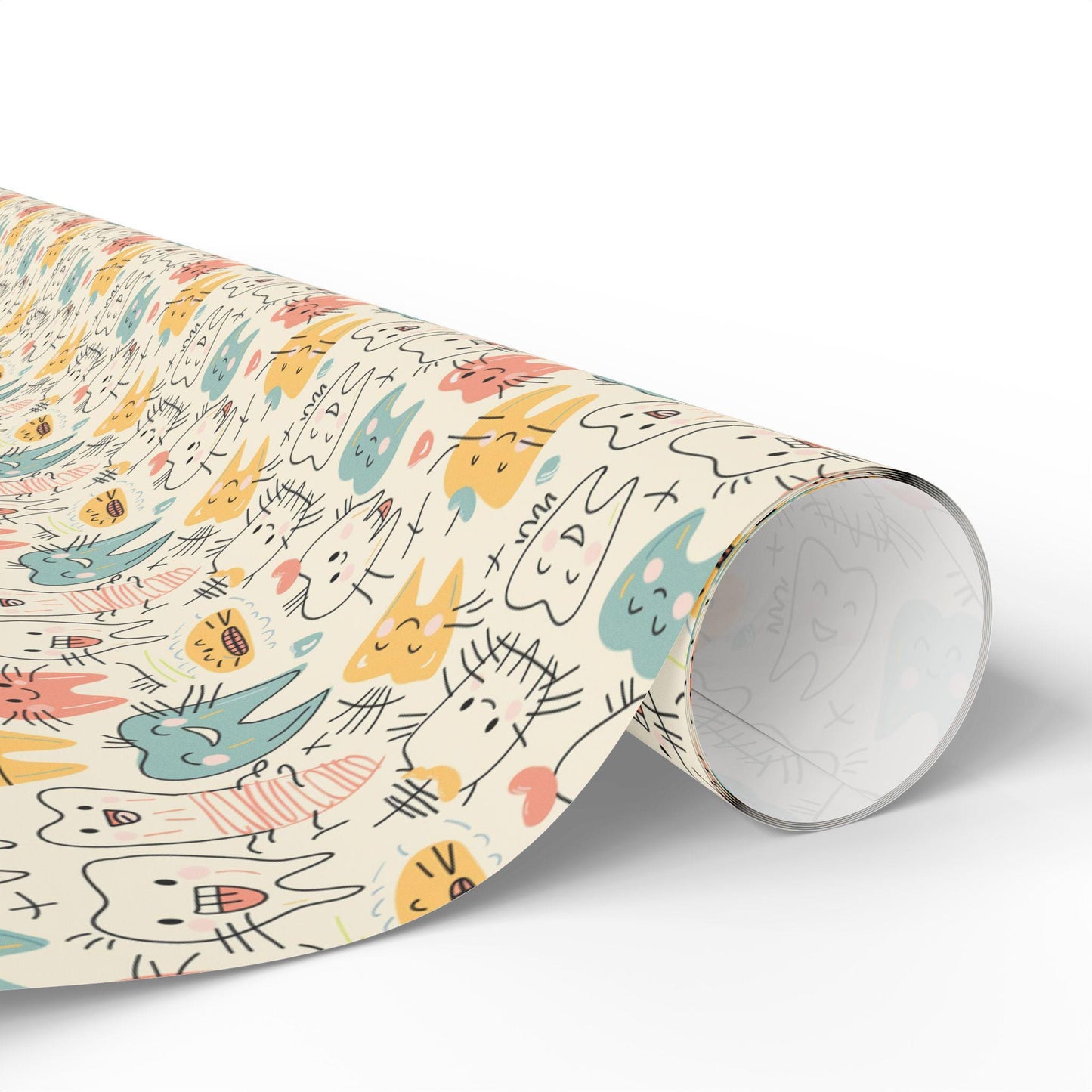 Dentist Wrapping Paper, Tooth Pattern Gift Wrap, Orthodontist Print Design Fun Gift Wrap for Dental Office Dentist and Hygienists