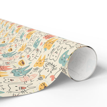 Dentist Wrapping Paper, Tooth Pattern Gift Wrap, Orthodontist Print Design Fun Gift Wrap for Dental Office Dentist and Hygienists
