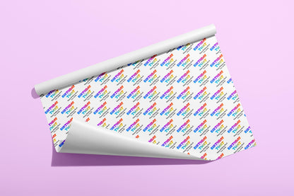 Personalised Rude Wrapping Paper, Gift Wrap, Birthday, Your Text, Your Name, Customised, Adult, Party Hat, Paper, Your Age, Eco, Recyclable