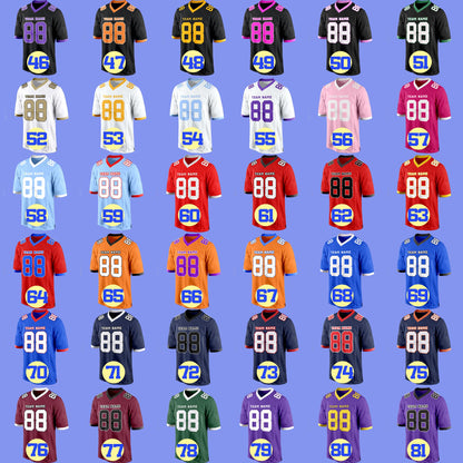 Custom Football Jersey, Personalized American Football Jerseys Name Number Logo, Embroidery Wedding  Gifts for Men Women Kids Toddler Fan