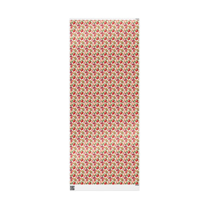 Strawberry Wrapping Paper for Picnic Themed Party Gifts | Pink Fruit Gift Wrap for Summer Birthdays or Showers