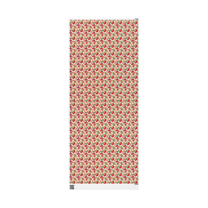 Strawberry Wrapping Paper for Picnic Themed Party Gifts | Pink Fruit Gift Wrap for Summer Birthdays or Showers