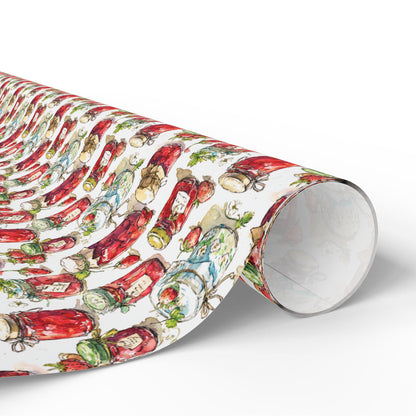 Strawberry Jam Wrapping Paper for Wedding Favors | Farm to Table Inspired Gift Wrap for Guests | Rustic Bridal Shower Decor