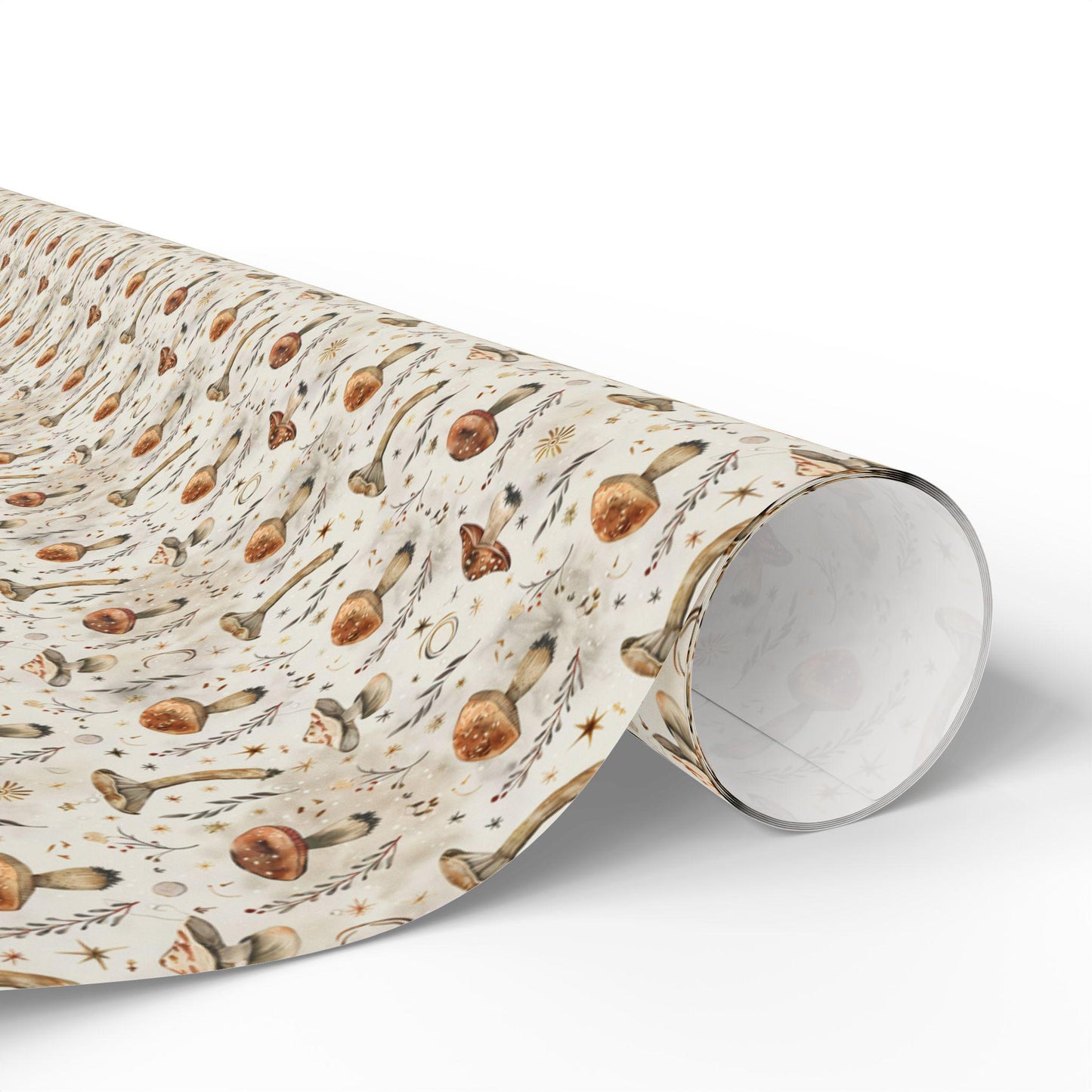 Rustic Mushroom Wrapping Paper Set | Whimsical Forest Fungi Gift Wrap for Nature Inspired Birthdays and Special Occasions