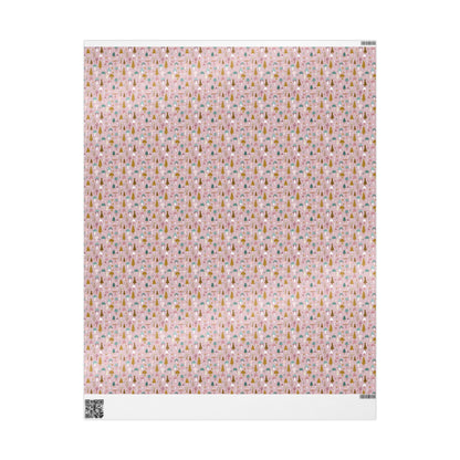 Cute Mushroom Gift Wrap Sheets | Colorful Forest Fungi Wrapping Paper for Christmas Holidays & Nature Themed Occasions