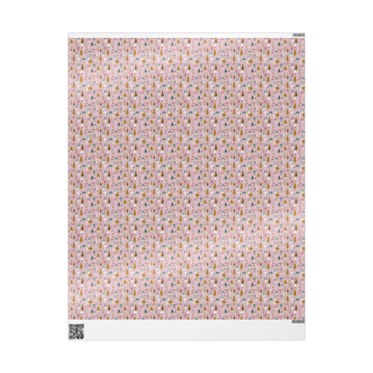 Cute Mushroom Gift Wrap Sheets | Colorful Forest Fungi Wrapping Paper for Christmas Holidays & Nature Themed Occasions