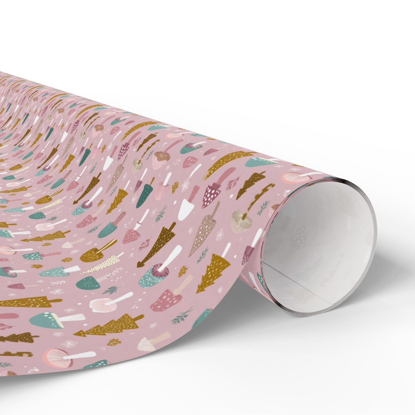 Cute Mushroom Gift Wrap Sheets | Colorful Forest Fungi Wrapping Paper for Christmas Holidays & Nature Themed Occasions