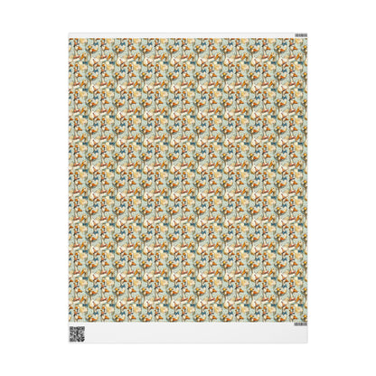 Goose Themed Birthday Wrapping Paper for Teen Girls | Cute Farmhouse Gift Wrap with Floral and Animal Designs