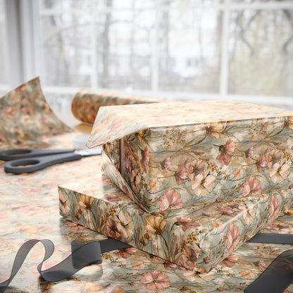 Wildflower Wrapping Paper for Garden Party Favors | Pastel Floral Wrap for Guests | Tea Party or Spring Birthday