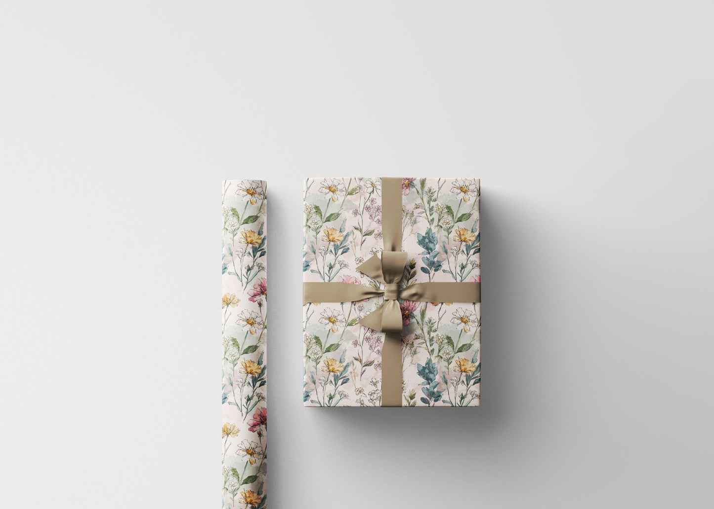 Botanical Wildflower Gift Wrap for Mother's Day | Eco Friendly Floral Wrapping Paper for Women Who Love Gardening