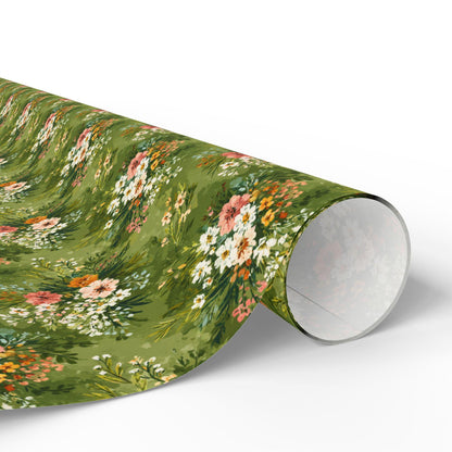 Wildflower Gift Wrap for Best Friends Birthday | Botanical Wrapping Paper for Women Who Love Nature & Plants Baby Shower  gift wrap
