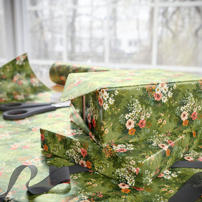 Wildflower Gift Wrap for Best Friends Birthday | Botanical Wrapping Paper for Women Who Love Nature & Plants Baby Shower  gift wrap