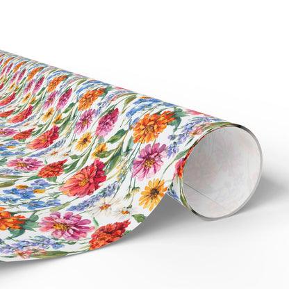 Rustic Wildflower Gift Wrap for Bridesmaid Proposal | Boho Wedding Party Wrapping Paper for Nature Inspired Gifts