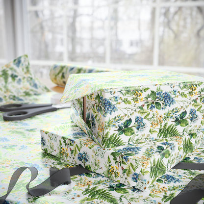 Soft Wildflower Wrapping Paper for Bridal Shower Gifts | Romantic Garden Gift Wrap for Brides and Bridesmaids