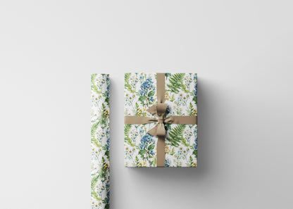 Bohemian Wildflower Wrapping Paper for Spring Birthdays | Floral Wrap for Friends, Moms, or Nature Inspired Events