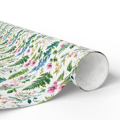 Wildflower Wrapping Paper for Eco Friendly Gifts | Floral Recyclable Gift Wrap for Nature Lovers & Earth Day Gifting