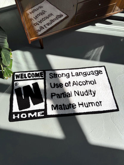 Tufted Welcome Home Rug: Funny Entryway Decor