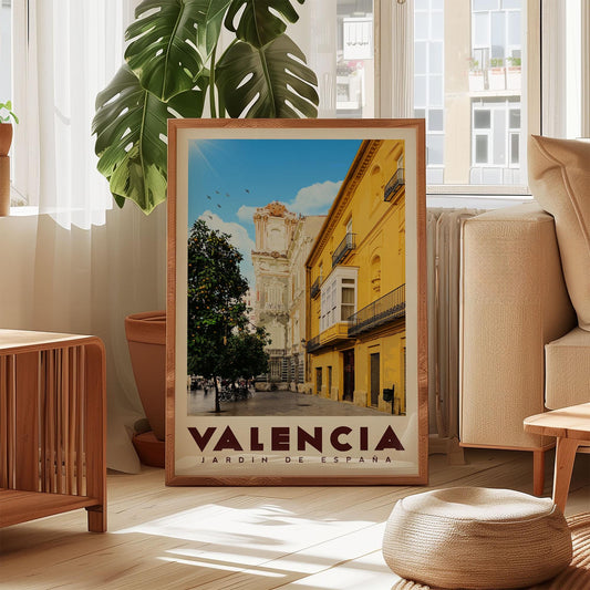 Valencia Spain Travel Poster, Valencia Travel Print, Spain Art Prints, Valencia Wall Art, Valencia Print, Spain Wall Art, Vintage Spain Gift