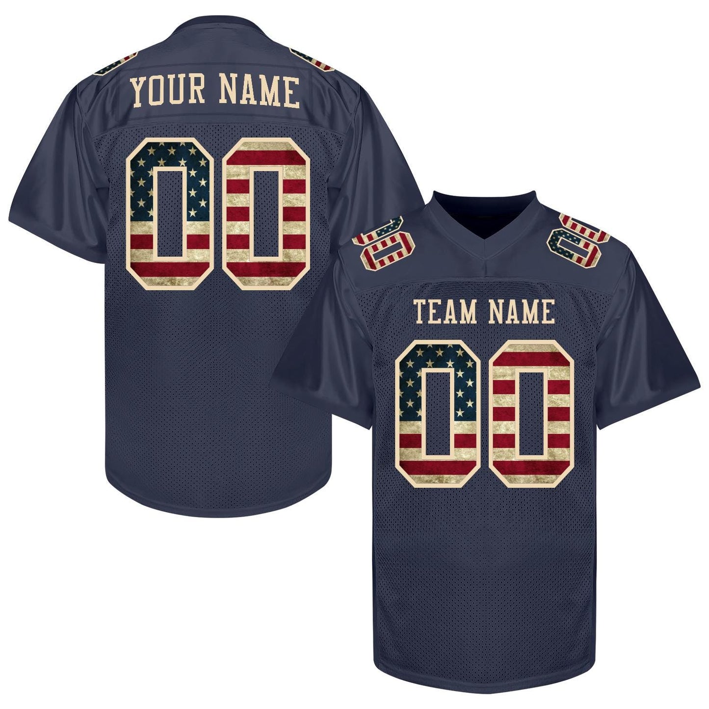 Custom Navy Football Jersey Men Women, Personalized Navy USA Flag Football Team Jersey Shirt, Uniform Fan Gift Outfit Game Day Sports Jersey