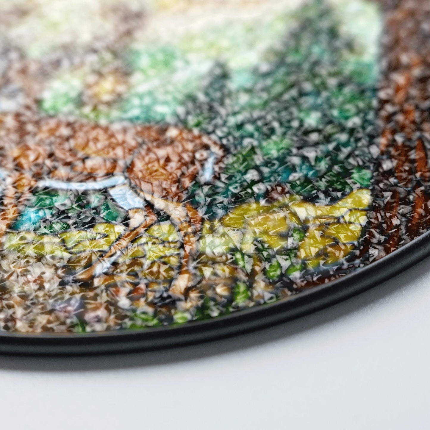 Majestic deer forest stained glass round suncatcher woodland decor Christmas gift for nature lover