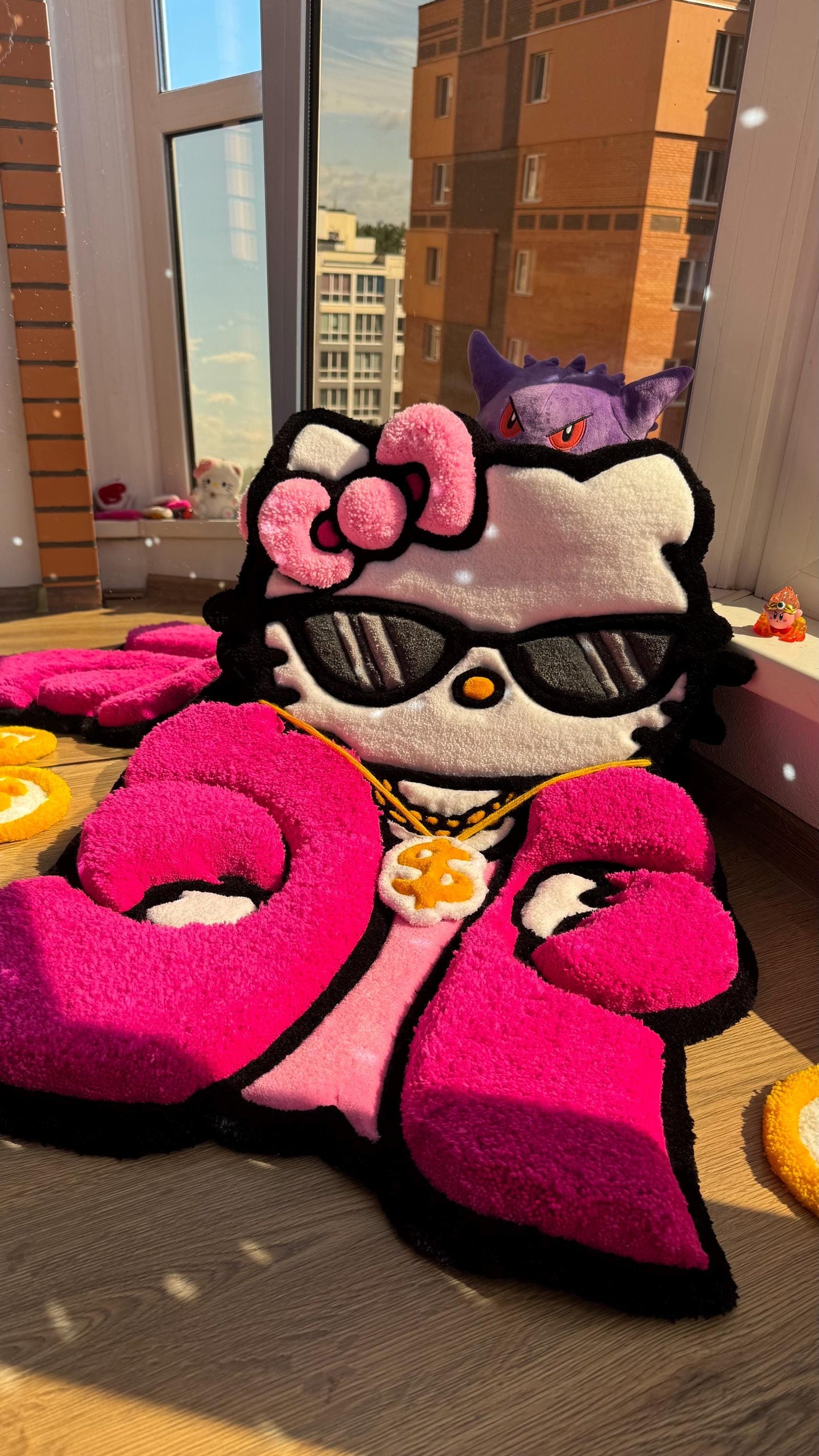 Old Money Kitty Rug – Custom 3D Puffy Tufted Carpet, Fluffy Handmade Cute Gift, Kawaii Decor for Girls Room or Aesthetic Bedroom