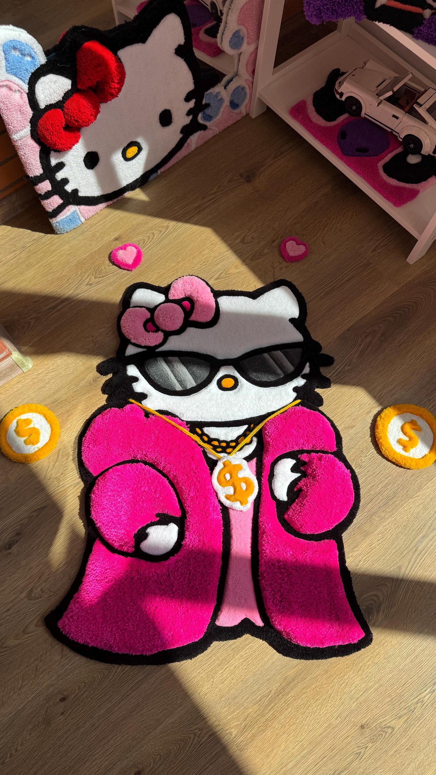 Old Money Kitty Rug – Custom 3D Puffy Tufted Carpet, Fluffy Handmade Cute Gift, Kawaii Decor for Girls Room or Aesthetic Bedroom