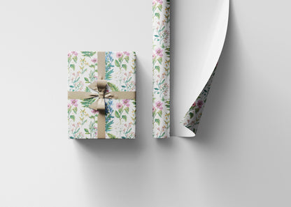 Wildflower Wrapping Paper for Eco Friendly Gifts | Floral Recyclable Gift Wrap for Nature Lovers & Earth Day Gifting