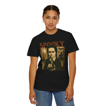 Spooky Wednesday Adams inspired Vintage Halloween Graphic T-Shirt, Spooky Shirt, Unisex Tee, Gothy Fashion