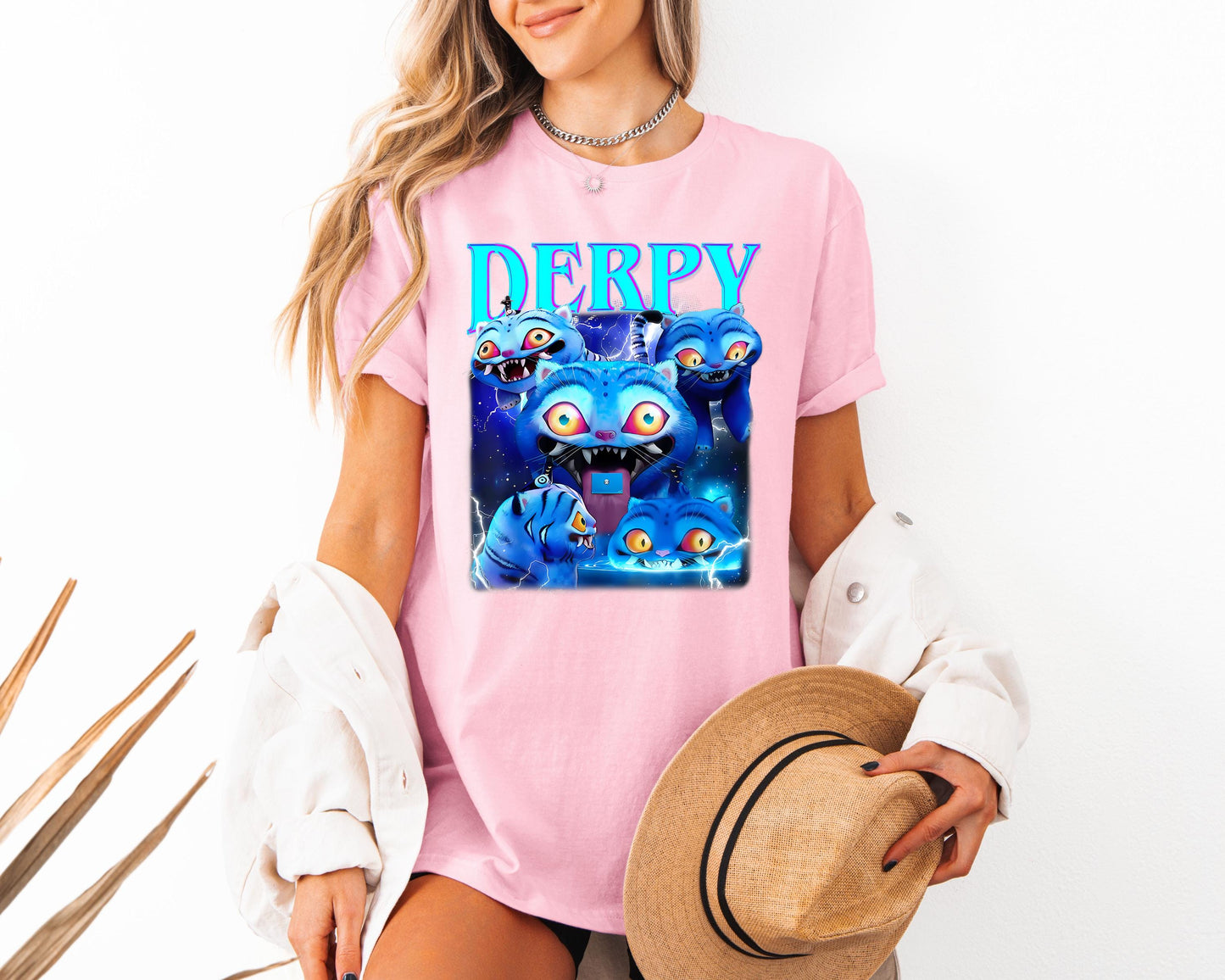 Demon Hunter Tiger Shirt, Merch Kpop Shirt, Hunters Tiger fan, Derpy the Tiger And Bird Demon Hunter Tiger Tee, Kpop Demon Hunters Shirt