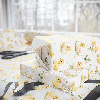 Cute Duckling Wrapping Paper: Glossy and Matte Finish
